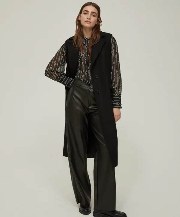 Cappotto smanicato in panno