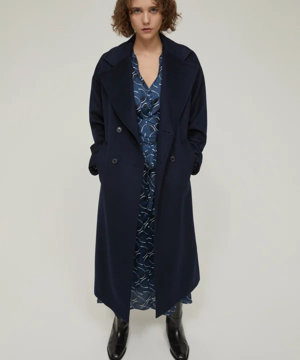 Cappotto doppiopetto in drap